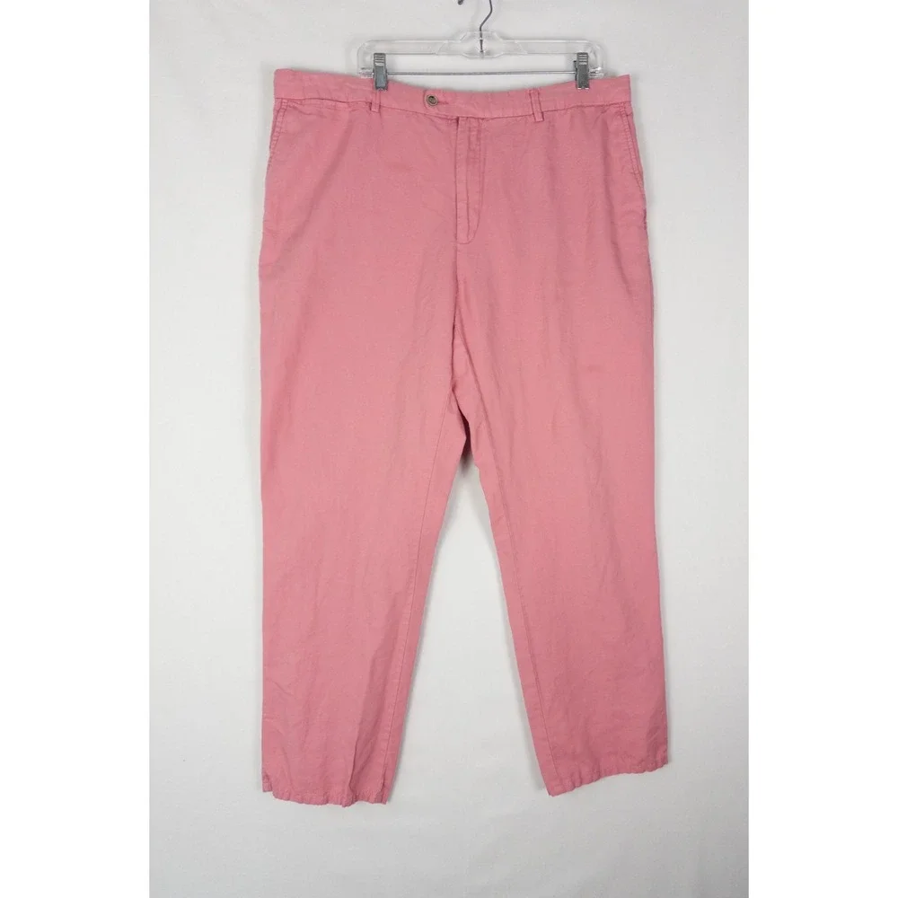 Peter Millar Crown Cool‎ Pants Mens 42 Pink Chino Pockets Soft Preppy Casual